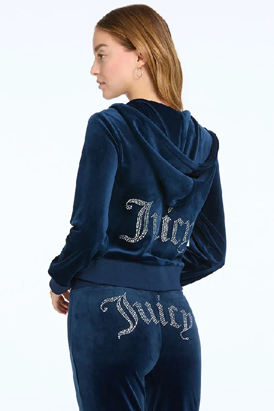 OG Big Bling Velour Hoodie Hoodie with Oversized Fit Loose Comfortable