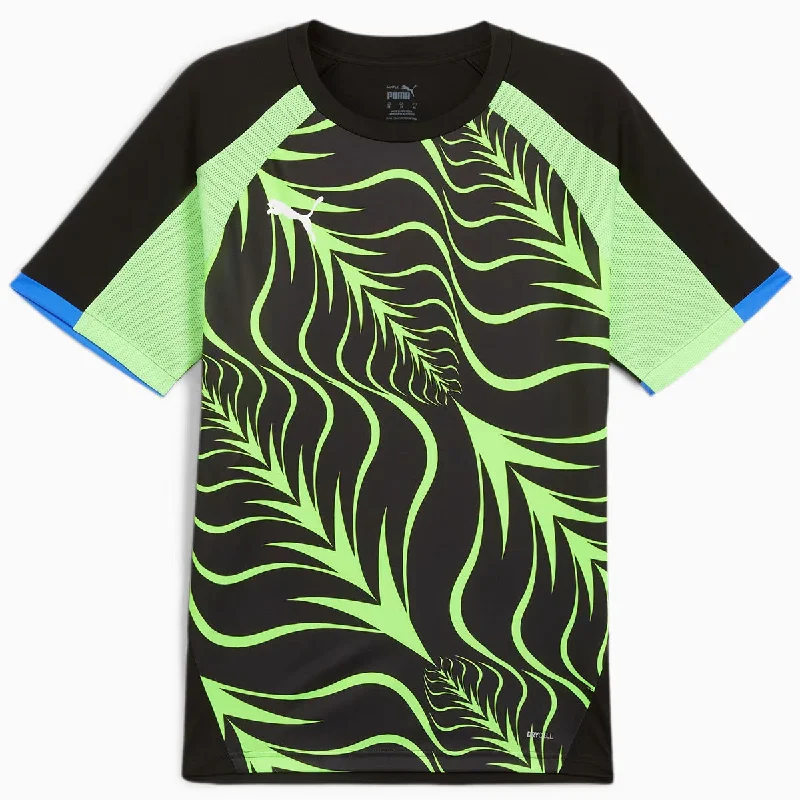 Puma IndividualLIGA Graphic Jersey - Mens - Black/Fizzy Apple Mint Green Jersey Tee