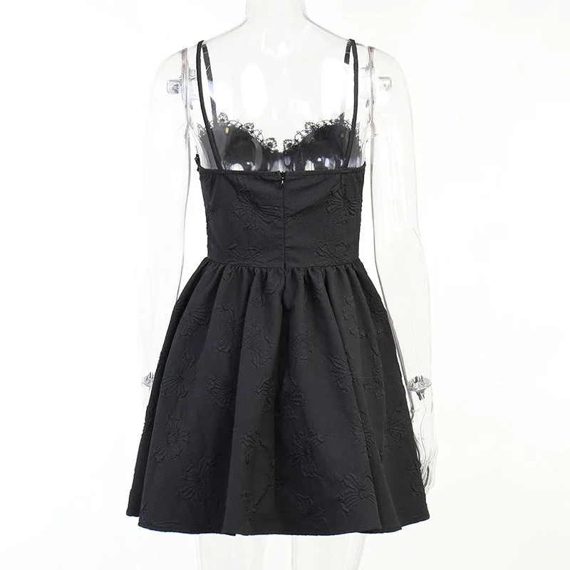 Backless Strap With Red Rose And Lace Dress Tunics Custom made