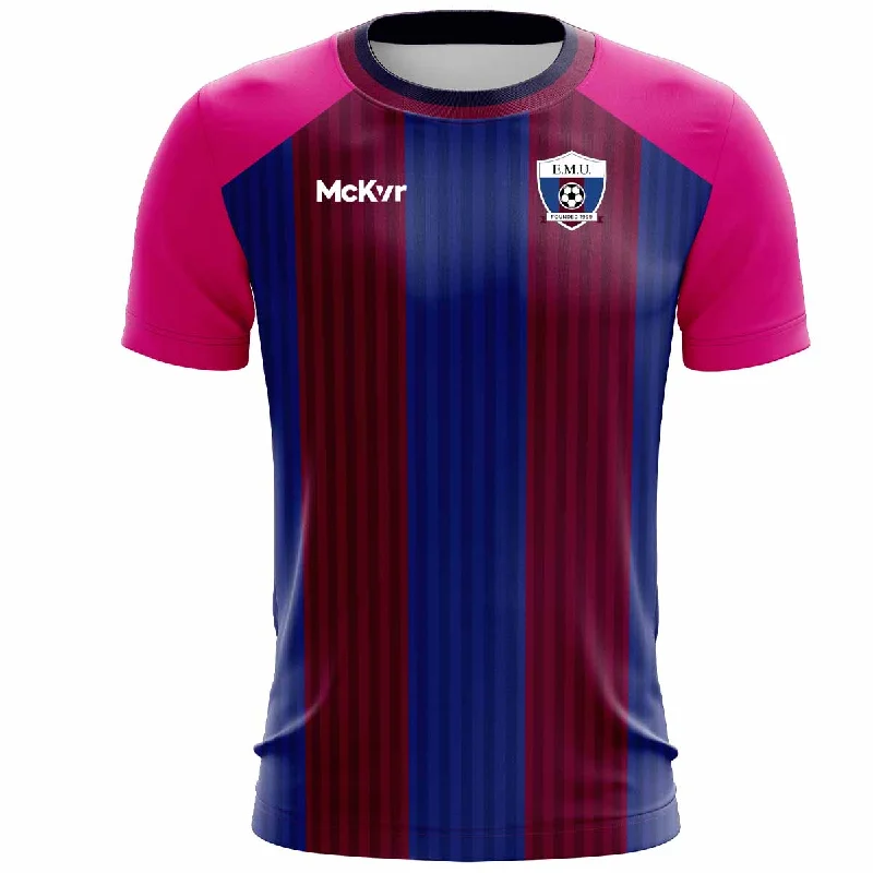 Mc Keever East Meath United FC Playing Jersey - Youth - Royal/Pink Pure White Jersey Tee