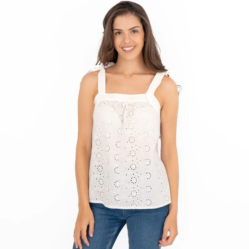 Dorothy Perkins Embroidered Square Neck Tank Tops one shoulder tank