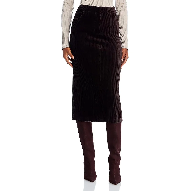 Lucy Paris Womens Corduroy Split Hem Midi Skirt corduroy skirt durable