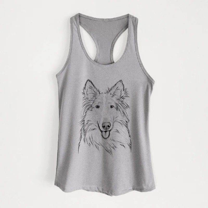Conrad the Rough Collie - Women's Racerback Tanktop cropped tank top