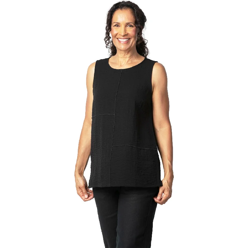 Women's Habitat Pieced Tunic Tank Black sage tank top
