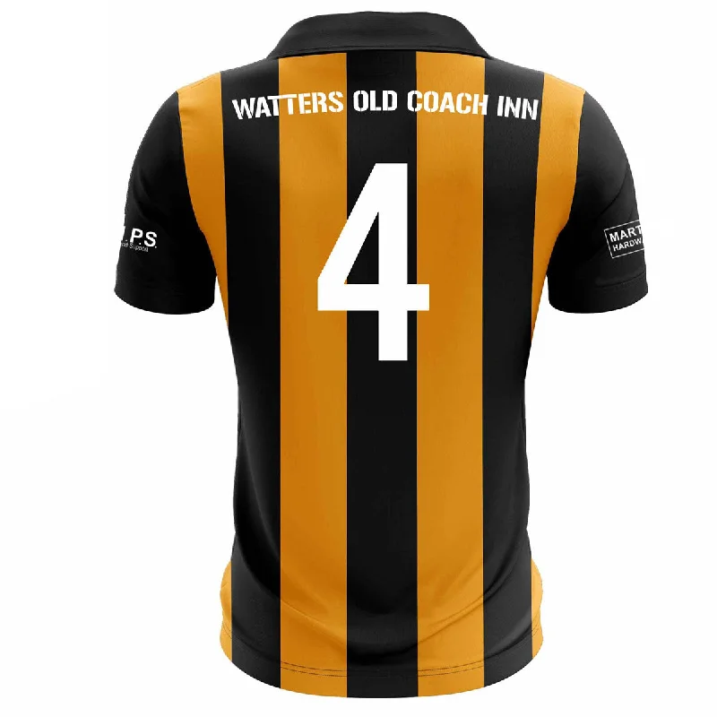 Mc Keever Crossmaglen Rangers GAA Numbered Playing Jersey - Adult - Black/Amber Handmade Jersey Tee