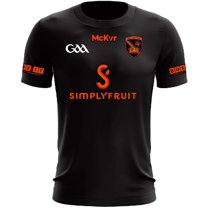 Mc Keever Armagh GAA Official Away Jersey - Adult - Black Emerald Green Jersey Tee