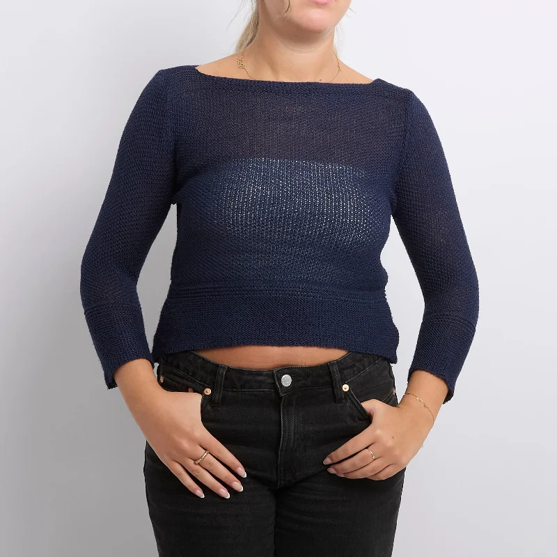 Wide Neck Heavy Knit Sweater - UK 12 Anti-Pilling Anti-Shrink Durable