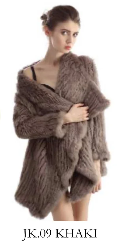Rabbit Fur Jackets Satin Fabric Silk Fabric Chiffon Fabric