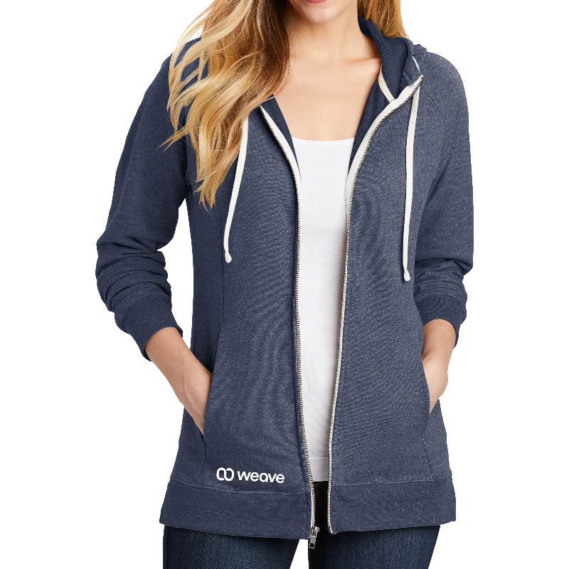 District ® Women’s Perfect Tri ® French Terry Full-Zip Hoodie Hoodie with Applique Textured Unique
