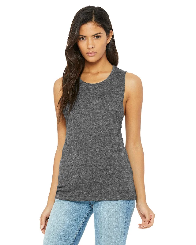 Bella + Canvas B8803 Ladies' Flowy Scoop Muscle Tank cold shoulder tank