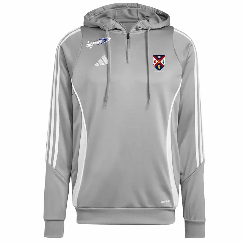 adidas Club Queens Ladies Football Tiro 24 Training Hoodie - Adult - Grey Hoodie with Puffed Sleeves Voluminous Trendy