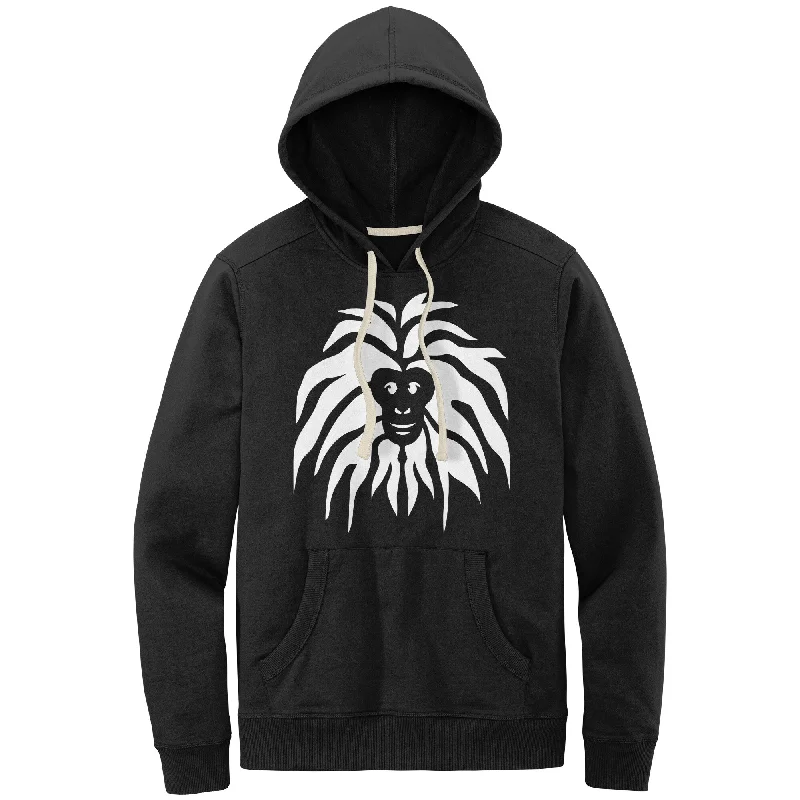 District Mens Re-Fleece Hoodie Hoodie with Applique Textured Unique