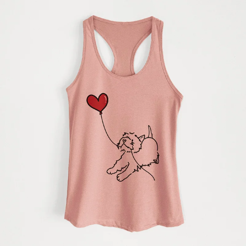 West Highland Terrier Heart String - Women's Racerback Tanktop neon tank top
