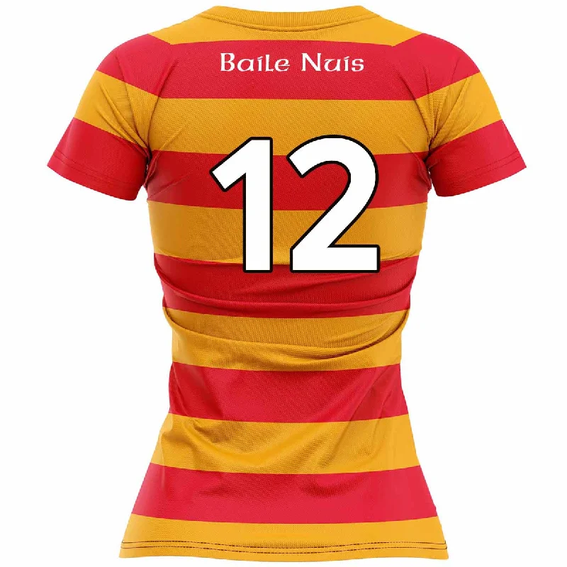 Mc Keever Newcestown GAA Numbered Underage Match Jersey 2 - Womens - Amber/Red Cotton Jersey Tee