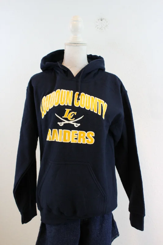 Vintage Raiders Hoodie (S) Hoodie with Hem Contrast Bold Stylish