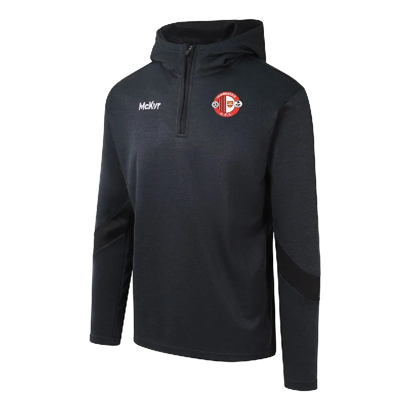 Mc Keever Skibbereen AFC Core 22 1/4 Zip Hoodie - Adult - Black Hoodie with Hem Ribbing Snug Secure