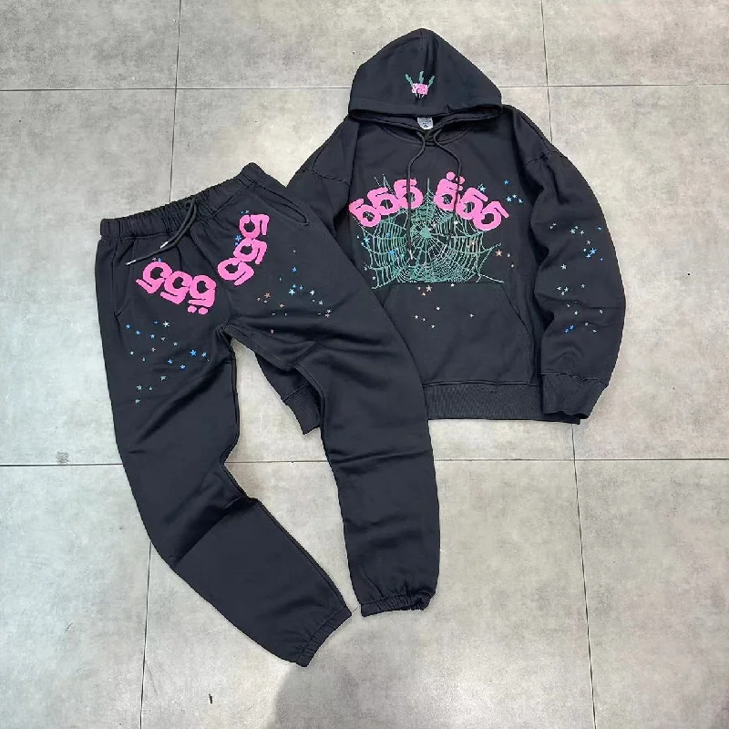 Brushed black green suit