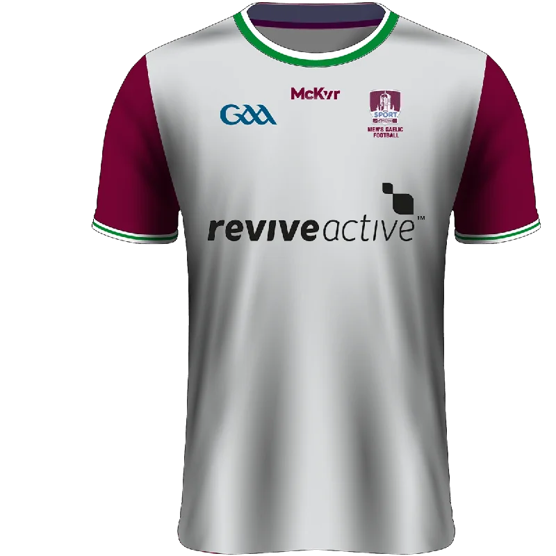 Mc Keever NUI Galway Playing Jersey - Adult - Grey Player Fit Ruby Red Jersey Shirt