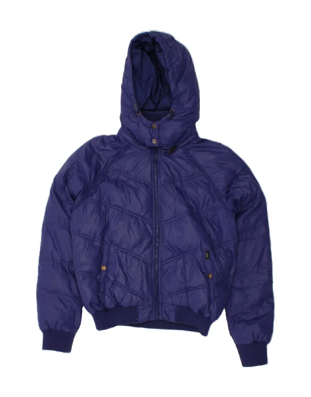 LEE Womens Hooded Padded Jacket UK 14 Medium Blue Polyamide Mesh Jacket Canvas Jacket Denim Jacket LEE Womens Hooded Padded Jacket UK 14 Medium Blue Polyamide Mesh Jacket Canvas Jacket Denim Jacket