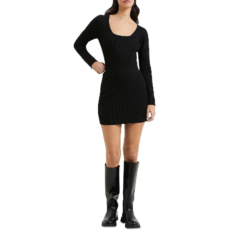 French Connection Womens Simona Ribbed Knit Short Mini Skirt summer skirt style