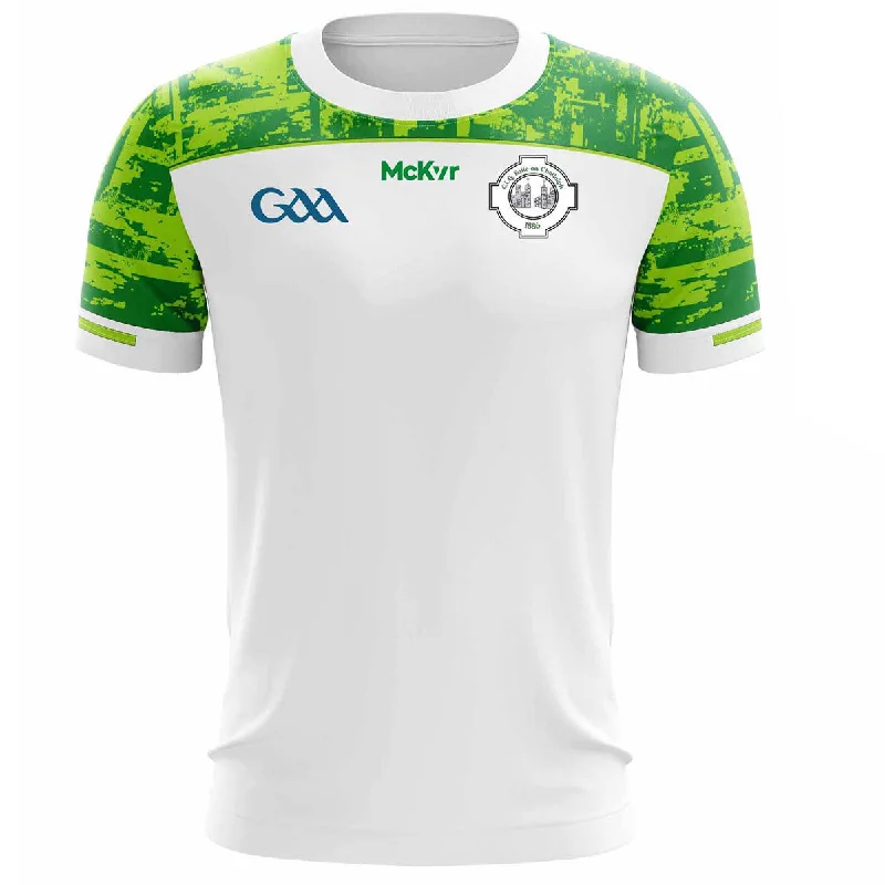 Mc Keever Ballincollig GAA Training Jersey - Adult - White/Green Player Fit Asymmetrical Jersey Blouse