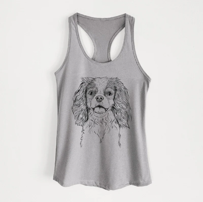 Poppy the Cavalier King Charles Spaniel - Women's Racerback Tanktop silver tank top