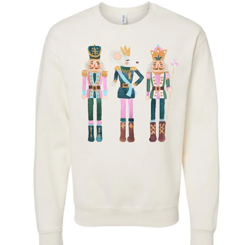 Nutcracker Sweatshirt - Pink Design Hoodie with Hem Elastic Stretchable Comfortable