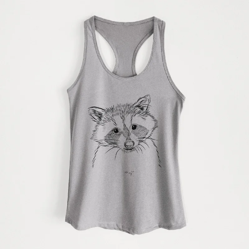 Randy the Raccoon - Women's Racerback Tanktop turquoise tank top