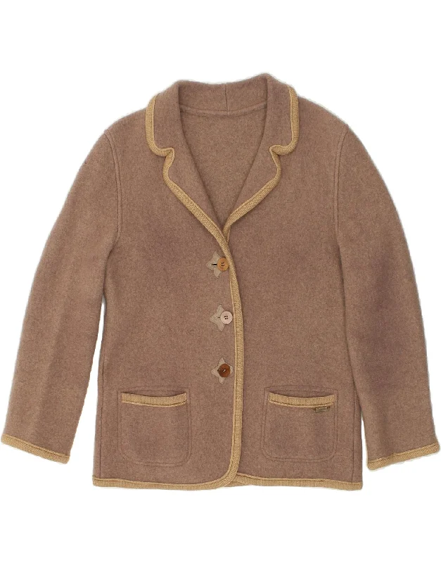 DOLOMITEN Womens 3 Button Blazer Jacket IT 44 Medium Grey Virgin Wool Front Pockets Side Pockets Patch Pockets DOLOMITEN Womens 3 Button Blazer Jacket IT 44 Medium Grey Virgin Wool Front Pockets Side Pockets Patch Pockets