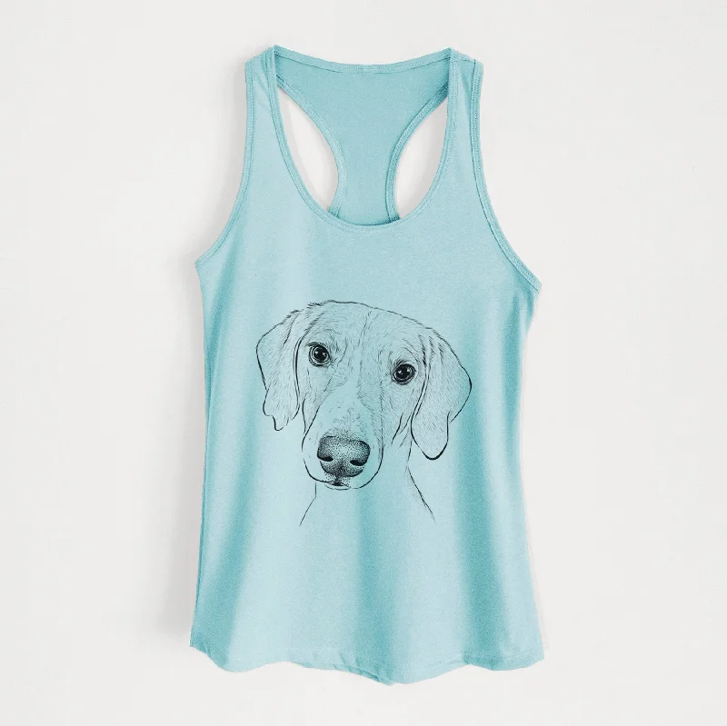 Stanley the Foxhound - Women's Racerback Tanktop teal tank top