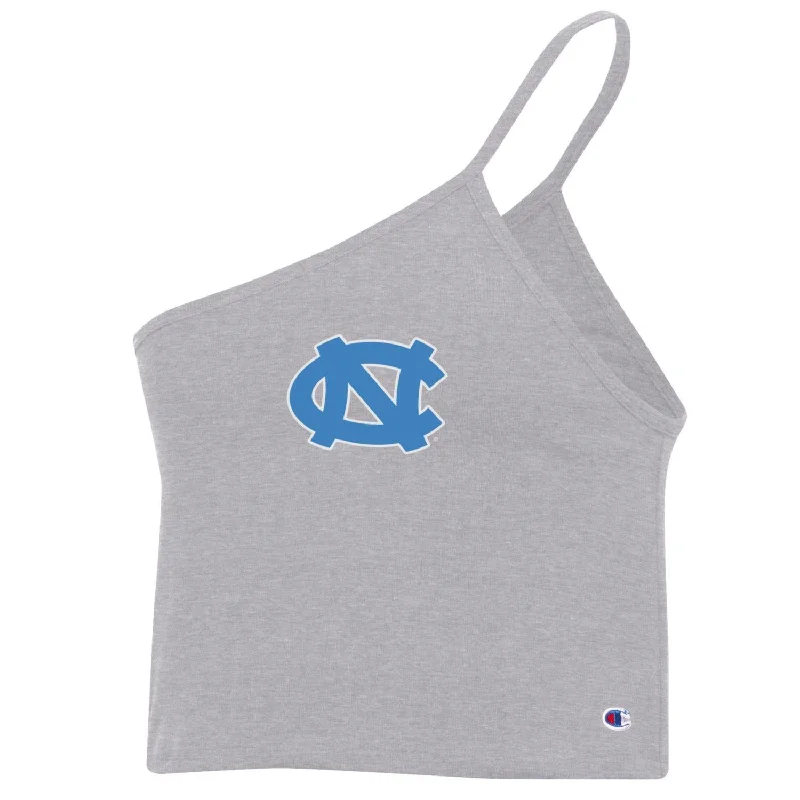 UNC Tar Heels One Shoulder Cami Tank Top from Champion in Grey- LIMITED EDITION loose fit tank