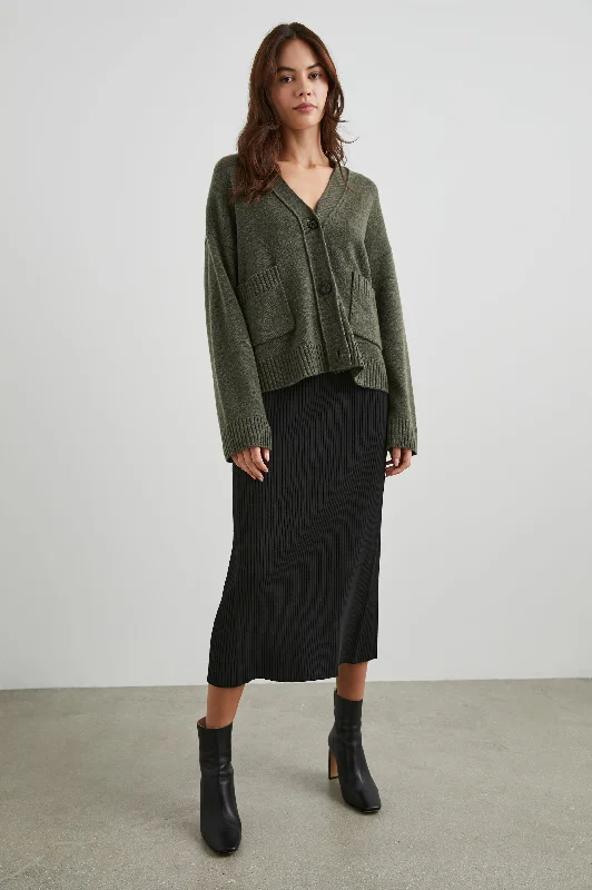 DAVINA SKIRT - BLACK cashmere skirt rich