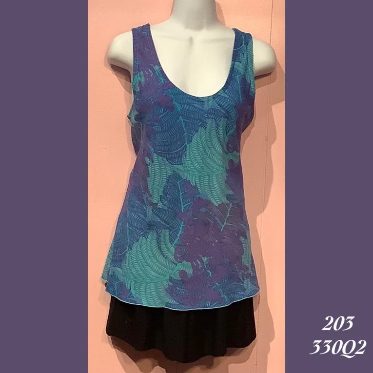 203 - 330Q2 , Bias cut tank top bold tank top