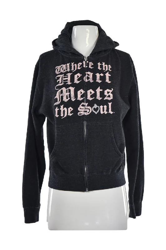 House of Blues Sweatshirt Hoodie with Metallic Shiny Futuristic