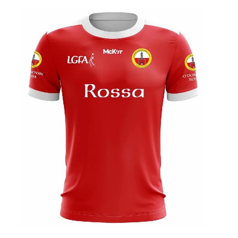 Mc Keever O'Donovan Rossa LGFA Playing Jersey - Womens - Red/White High Neck Jersey Shirt