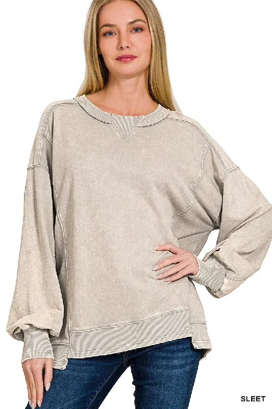In Love Sleet Pullover Crewneck Sweatshirt Hoodie with Cuffed Sleeves Snug Secure