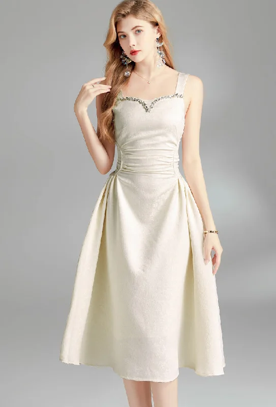 Ladies Suspenders Dress Elegant Female Dress Tunics Versatile stylish