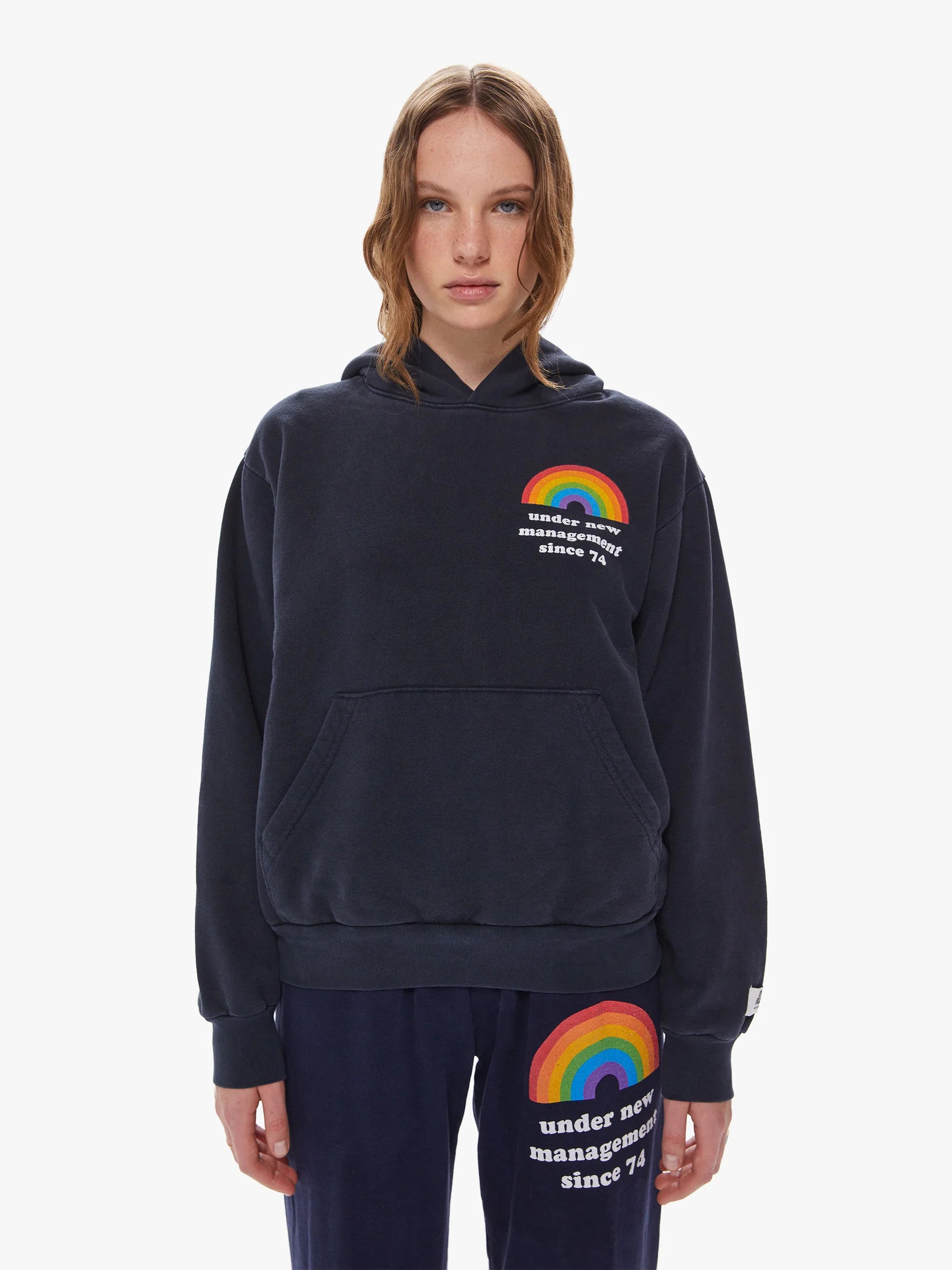 Under New Management Hoodie Hoodie with Drop Shoulder Relaxed Streetwear