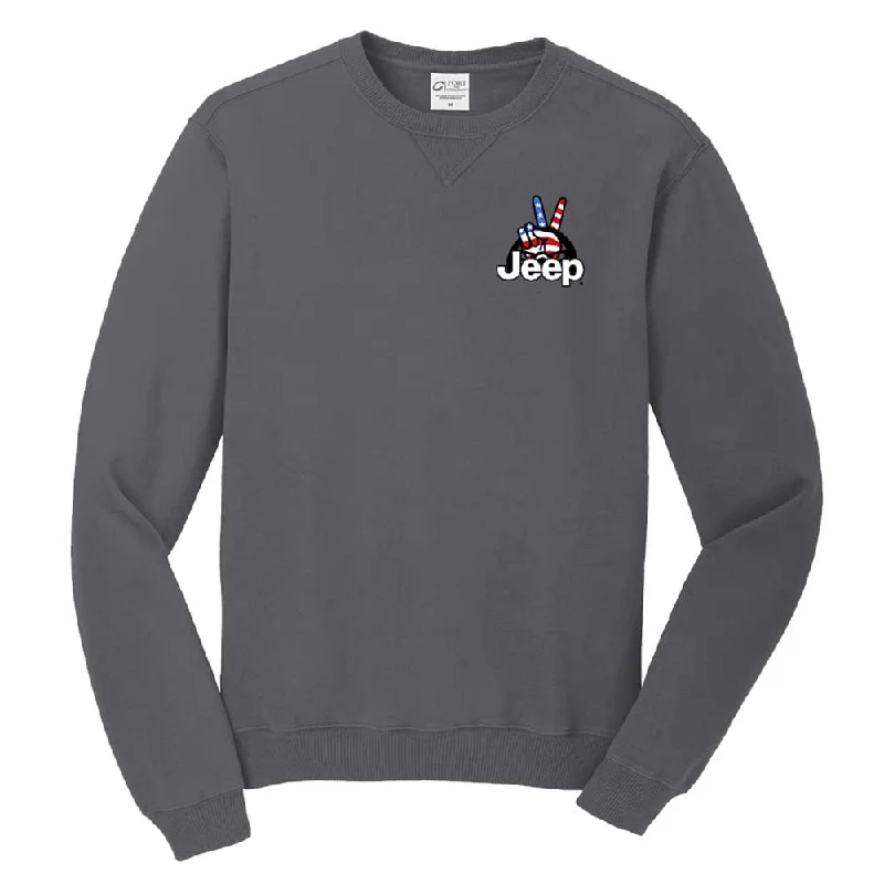 Mens/Unisex Jeep® Wave Crew Sweatshirt Oversized Hoodie Comfort Casual