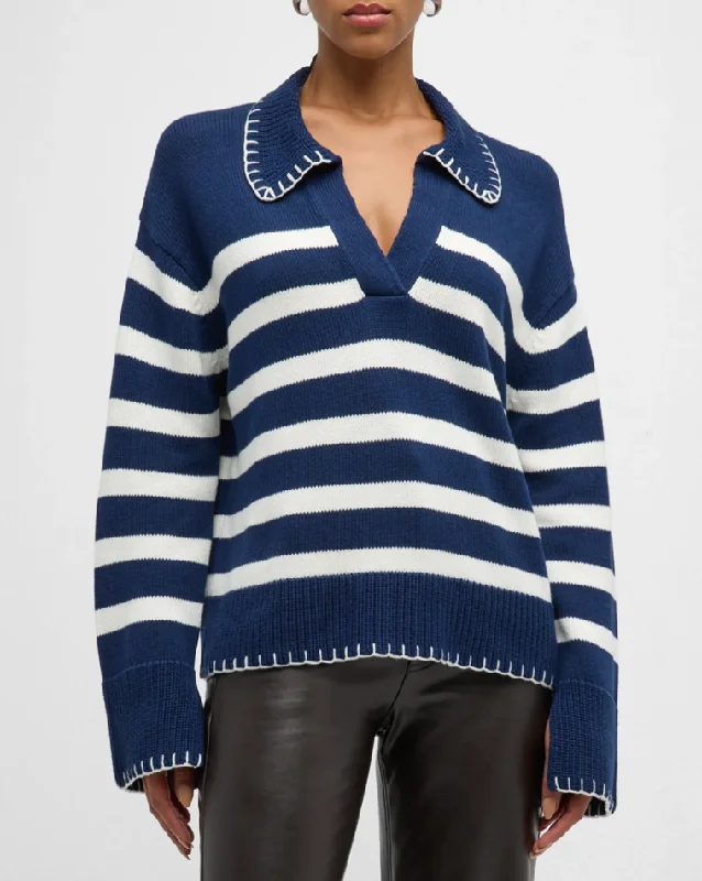 Rails Athena Sweater Notch Collar Peter Pan Collar Cowl Neck