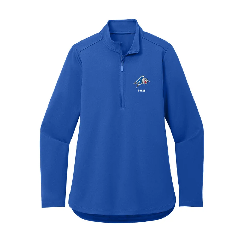 UNC Asheville - NCAA Women's Soccer : Anna Doane - Women's Premium Quarter Zip Jacket Tailored Jacket Straight Jacket A-Line Jacket UNC Asheville - NCAA Women's Soccer : Anna Doane - Women's Premium Quarter Zip Jacket Tailored Jacket Straight Jacket A-Line Jacket