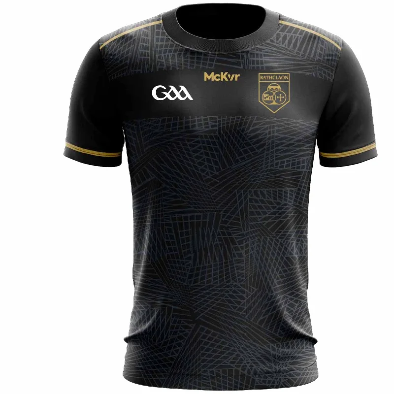 Mc Keever Rathcline GAA Training Jersey - Adult - Black Player Fit Patterned Jersey Tee