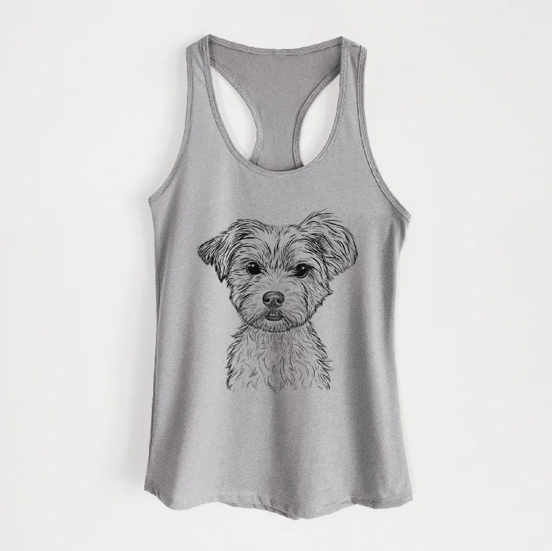 William Mitchell Newman the Yorkshire Terrier - Women's Racerback Tanktop lemon yellow tank