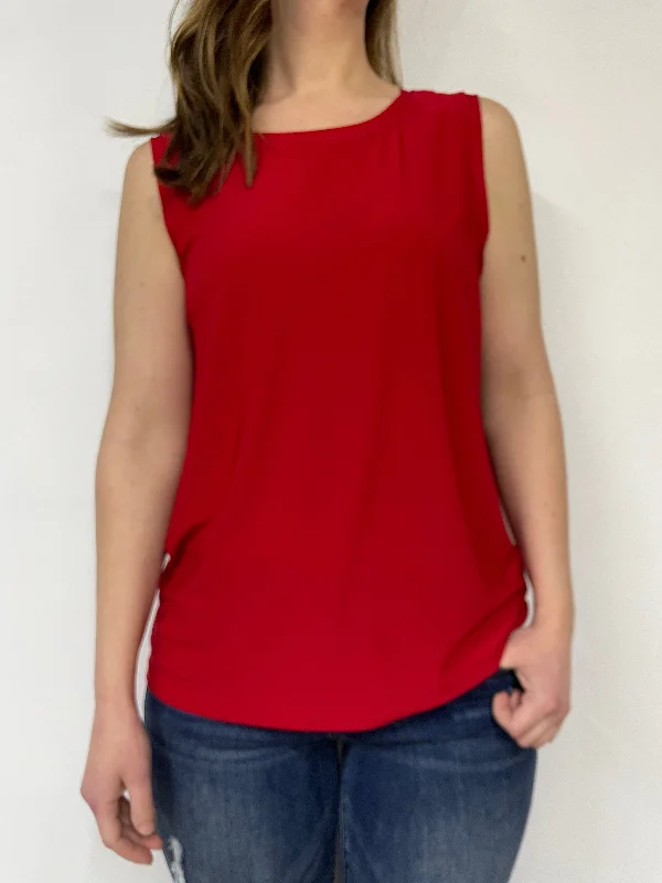 BASIC CREW NECK TANK relaxed fit tank