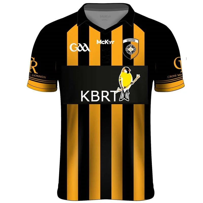 Mc Keever Crossmaglen Rangers GAC KBRT Jersey - Mens - Black/Amber - Player Fit Gold Jersey Tee