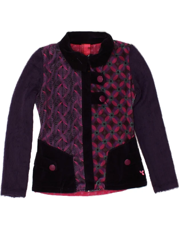 VINTAGE Womens Abstract Pattern Blazer Jacket UK 14 Large Purple Polyester Jersey Jacket Tulle Jacket Batik Jacket VINTAGE Womens Abstract Pattern Blazer Jacket UK 14 Large Purple Polyester Jersey Jacket Tulle Jacket Batik Jacket