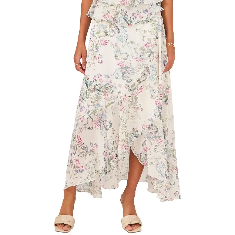 Vince Camuto Womens Plus Breezy Dandelion Dandelion Tiered Maxi Skirt lace skirt romantic