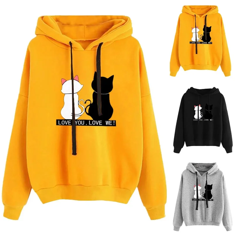 Unisex Pullover Hoodie Sweatshirt Hoodie with Monochrome Minimalist Simple