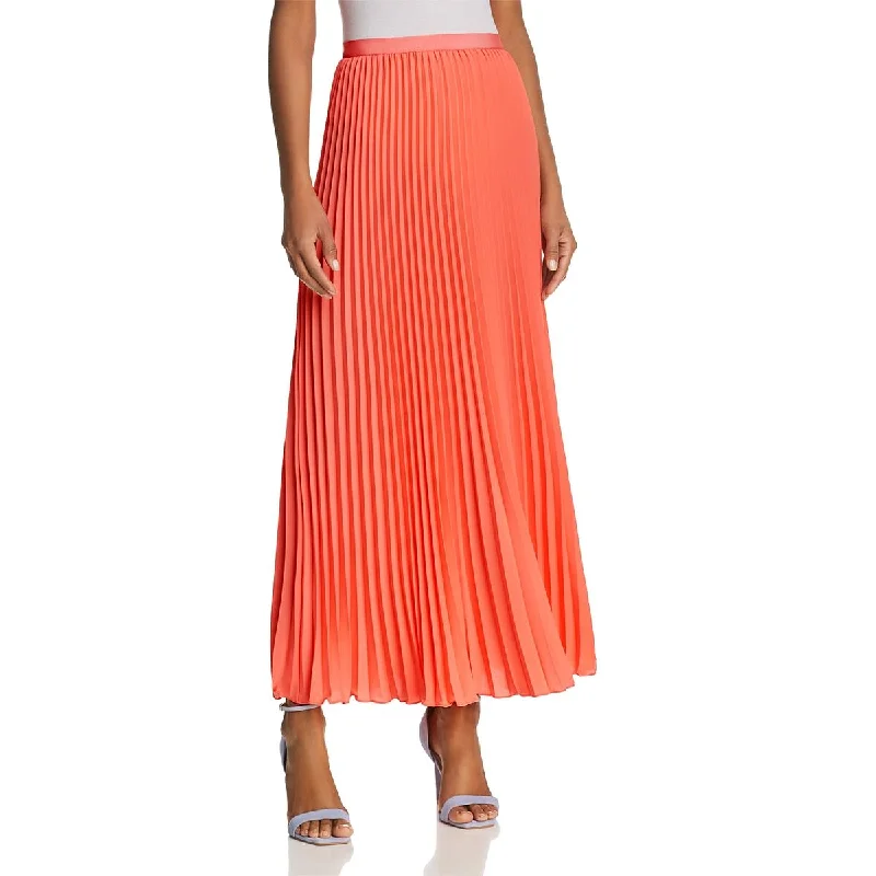 French Connection Womens Pleated Long Maxi Skirt velvet skirt sumptuous