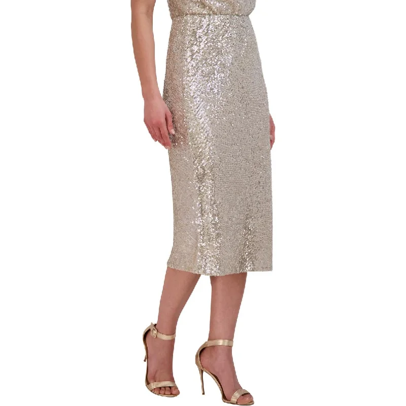 BCBGMAXAZRIA Womens Sequined Long Maxi Skirt athletic skirt fit